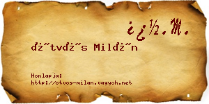 Ötvös Milán névjegykártya